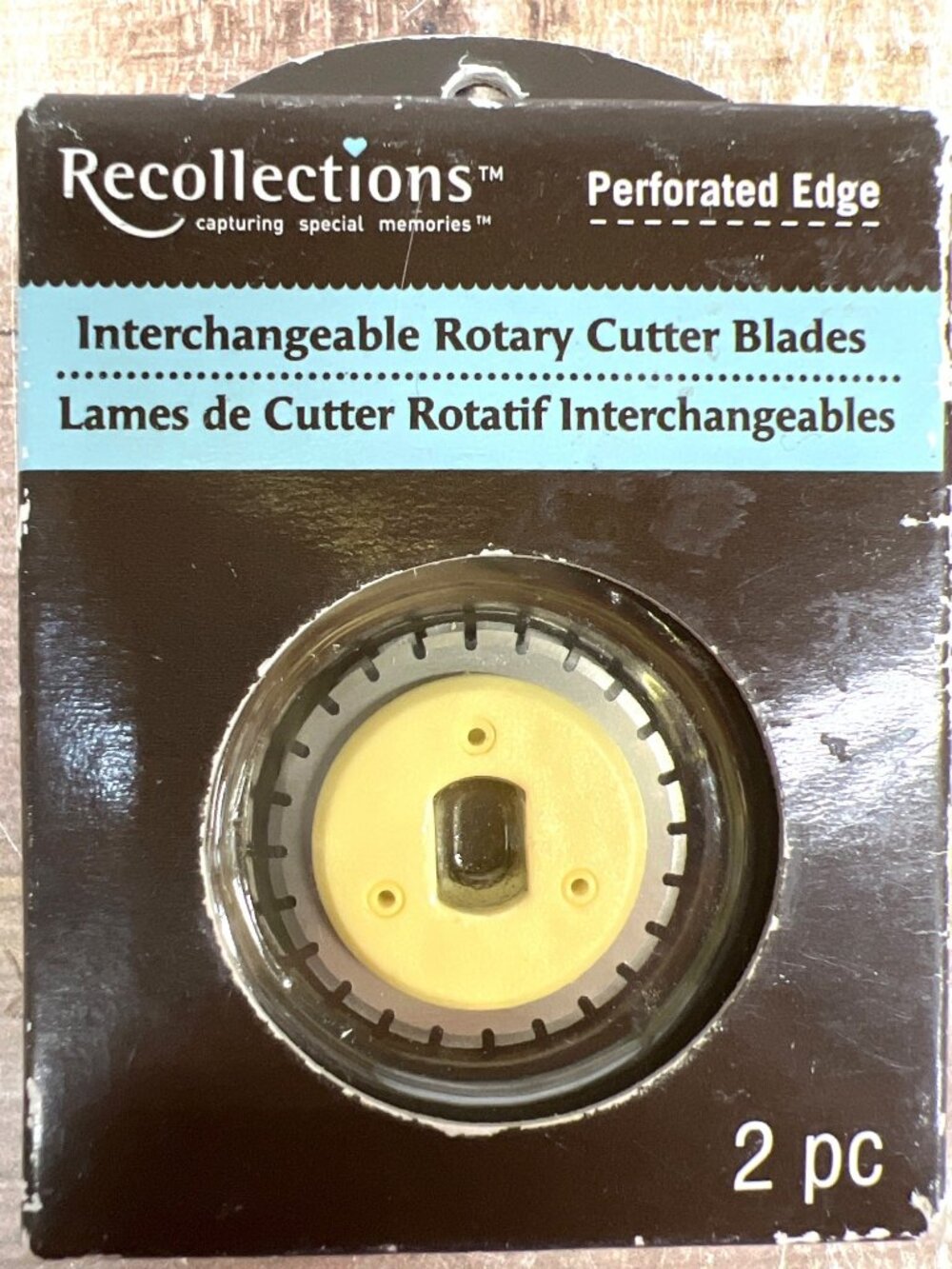 Recollections Interchangeable Rotary Cutter Blades Perforated Edge 2 Pc